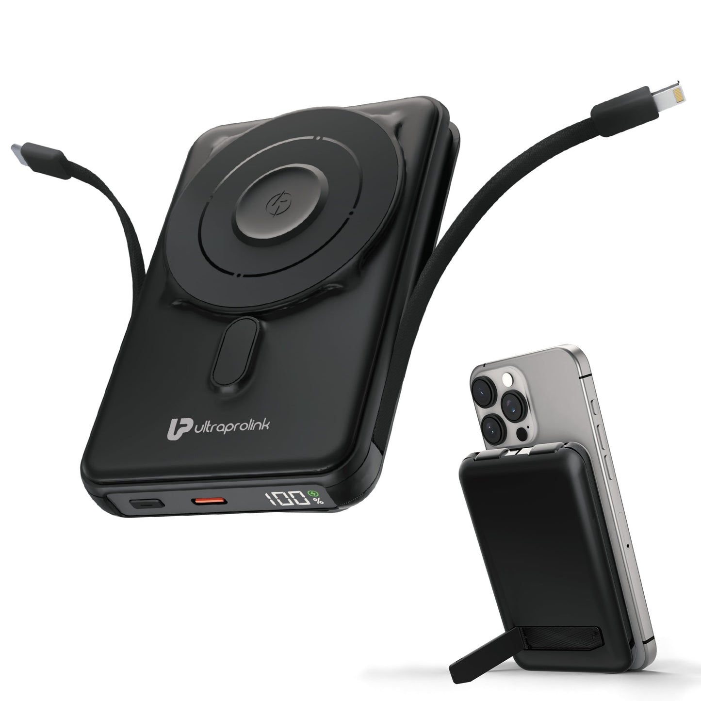 Juice-Up Mag 5 3-in-1 Wireless Magnetic Power Bank (10,000mAh) UM1126BLK