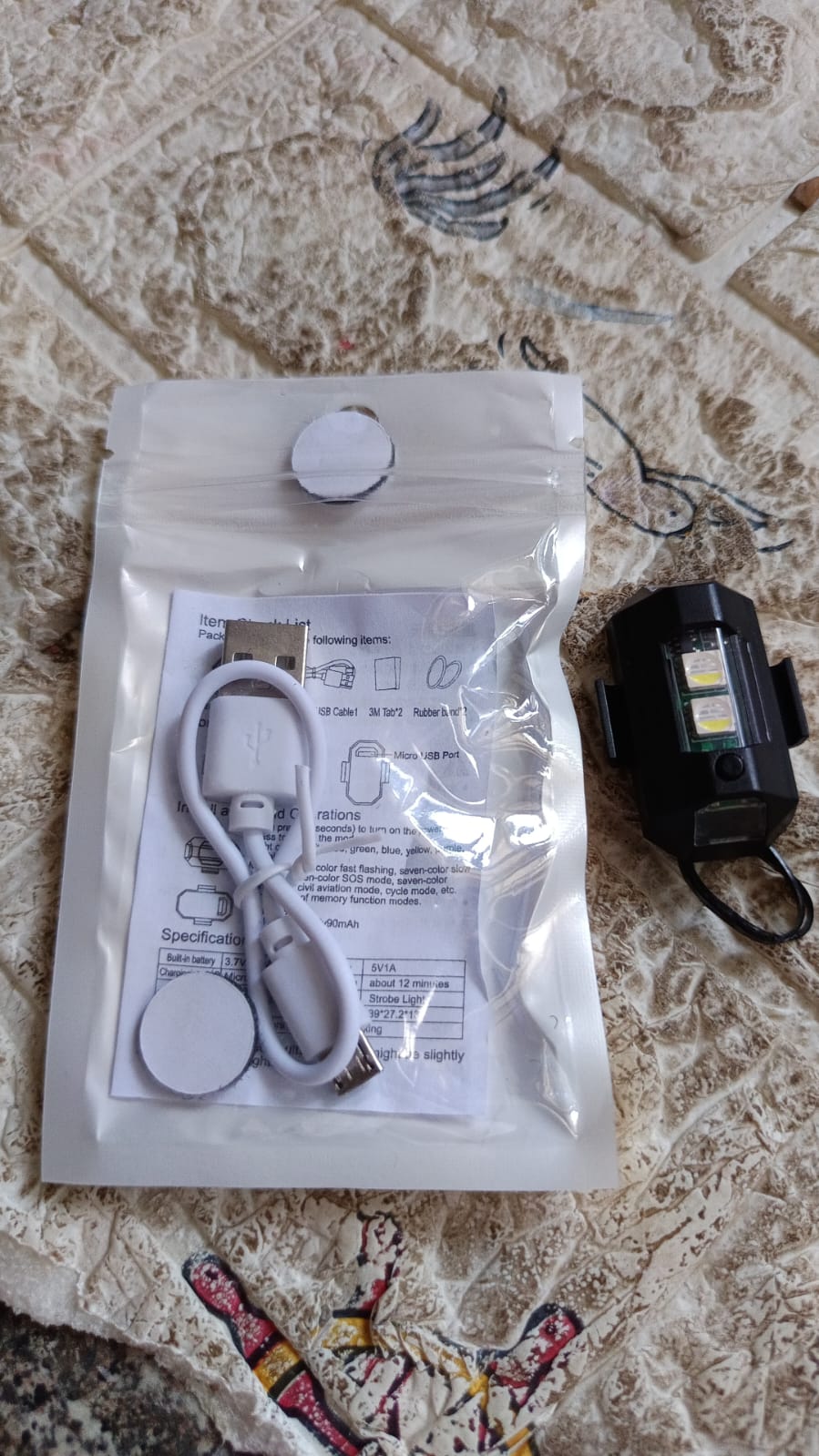 Mini LED Strobe Lights, Waterproof Lights, Lightweight RGB LED Lights Drone Strobe Lights Veicle Anti-Collision Strobe Light Bike Motocycle Lights USB Recharge Multi-colors