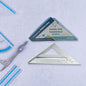 Double-Sided 45° Triangle Ruler – 7-Inch Aluminum Alloy Rafter Square for Home & Industrial Use