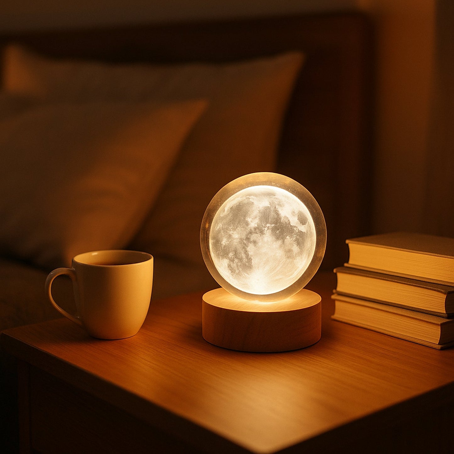 3D Crystal Ball lamps With Base (1 Pc / Mix Design)