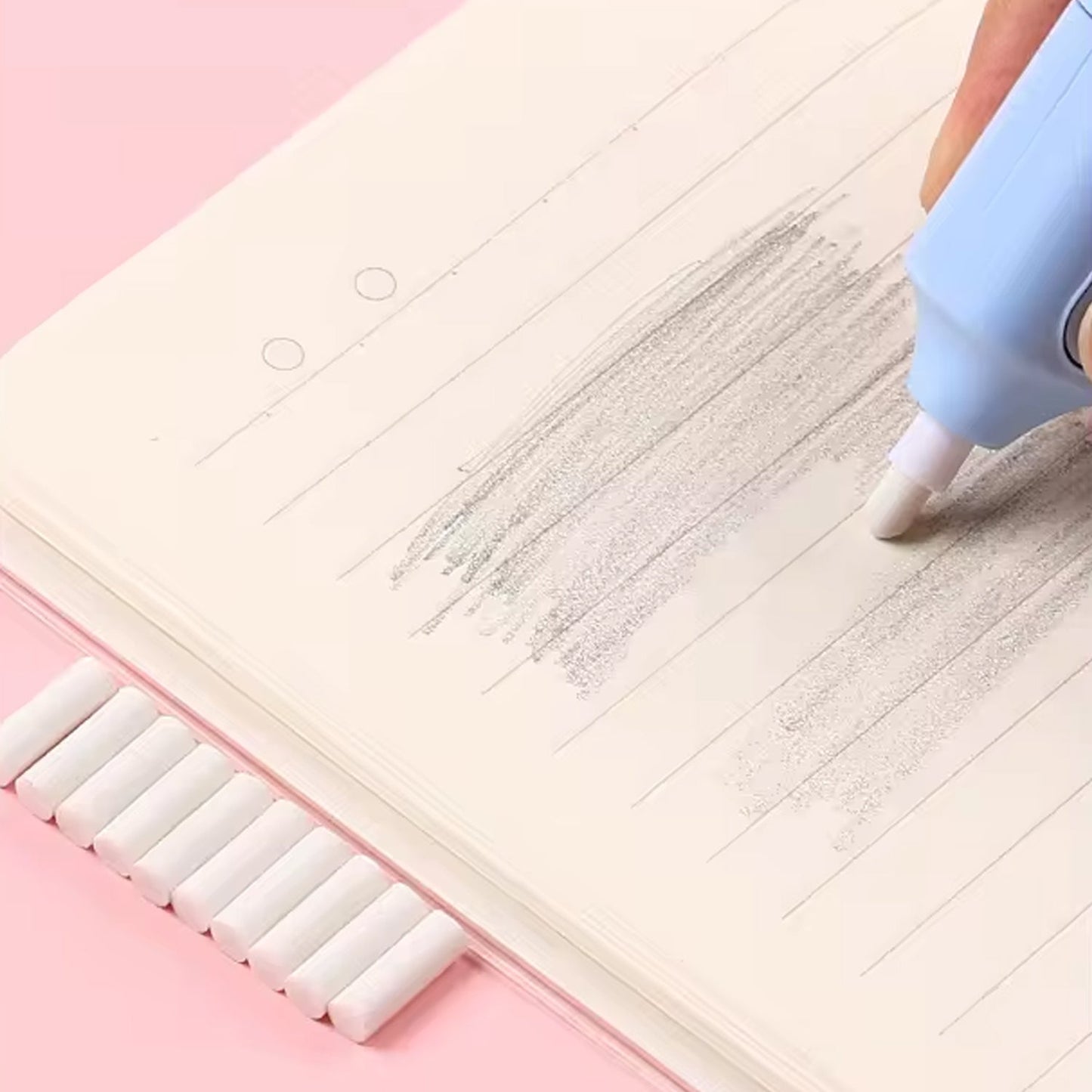 Electric Eraser Kit – Battery Operated with 10 Refills for Drawing & Sketching (Mix Design / Battery Not Included)