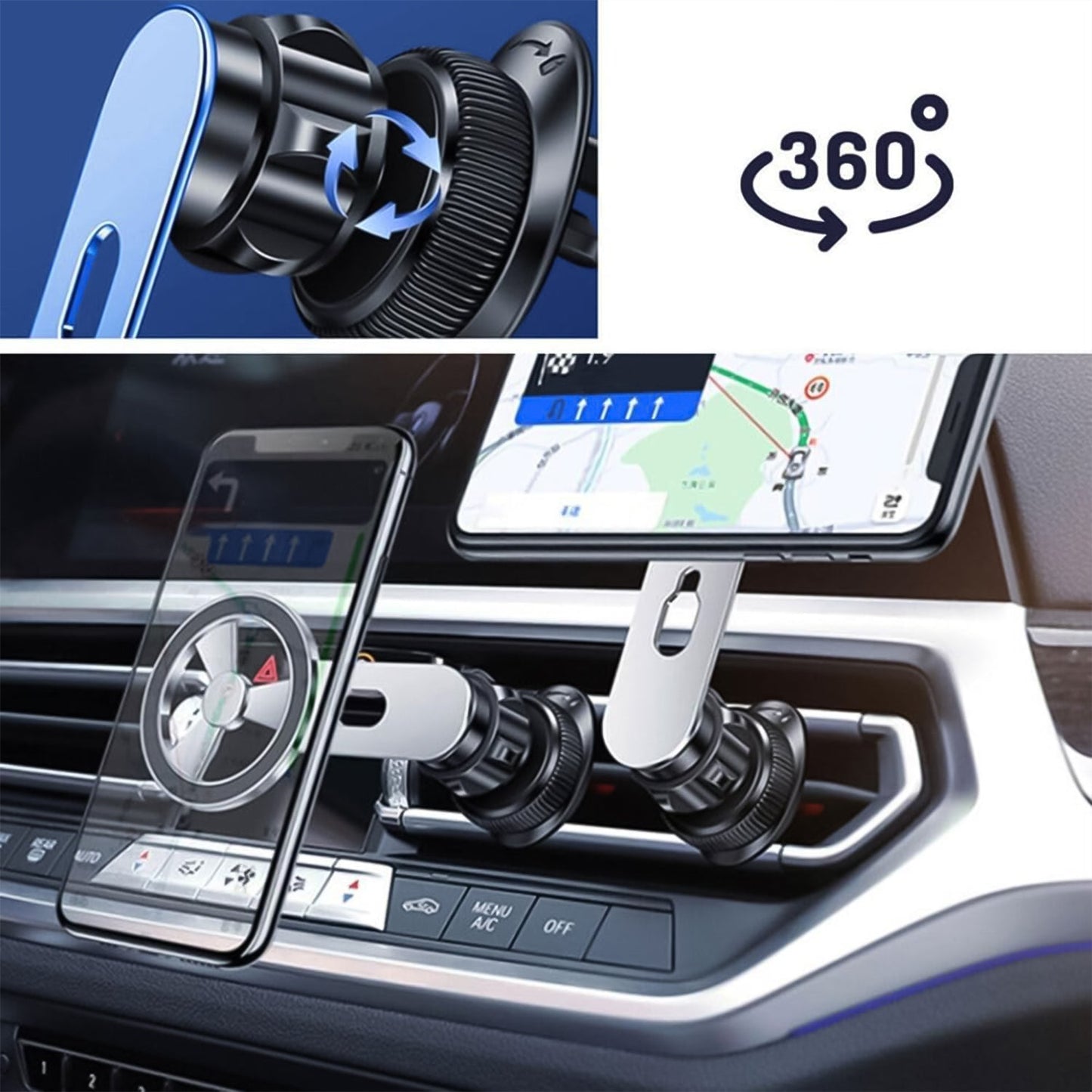 360° Rotatable Air Vent Magnetic Phone Holder