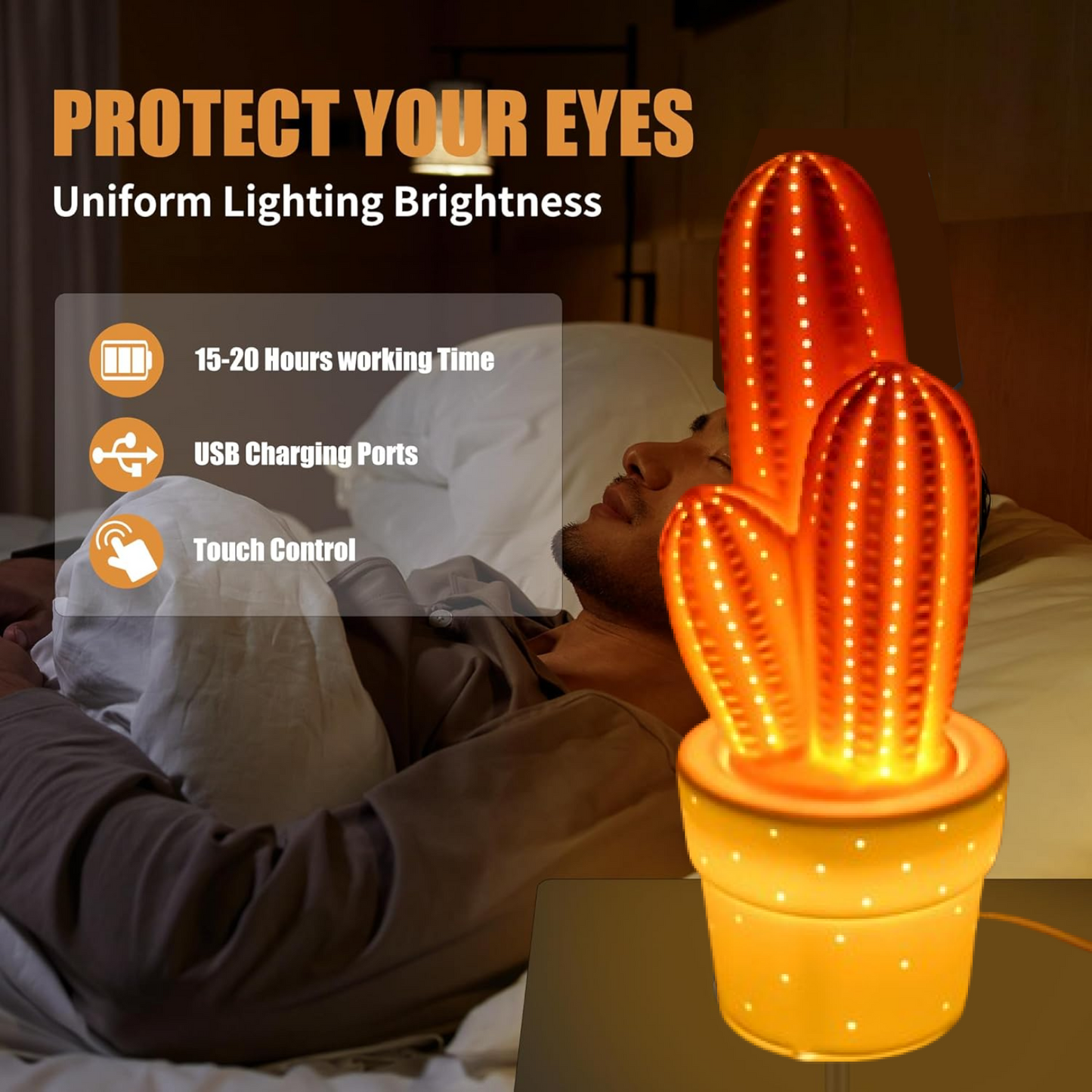 Ceramic Table Lamp Big Desk Lamp (1 Pc)