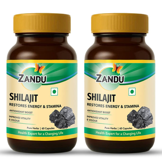 Zandu 100% Pure Himalayan Shilajit Capsules (500mg)