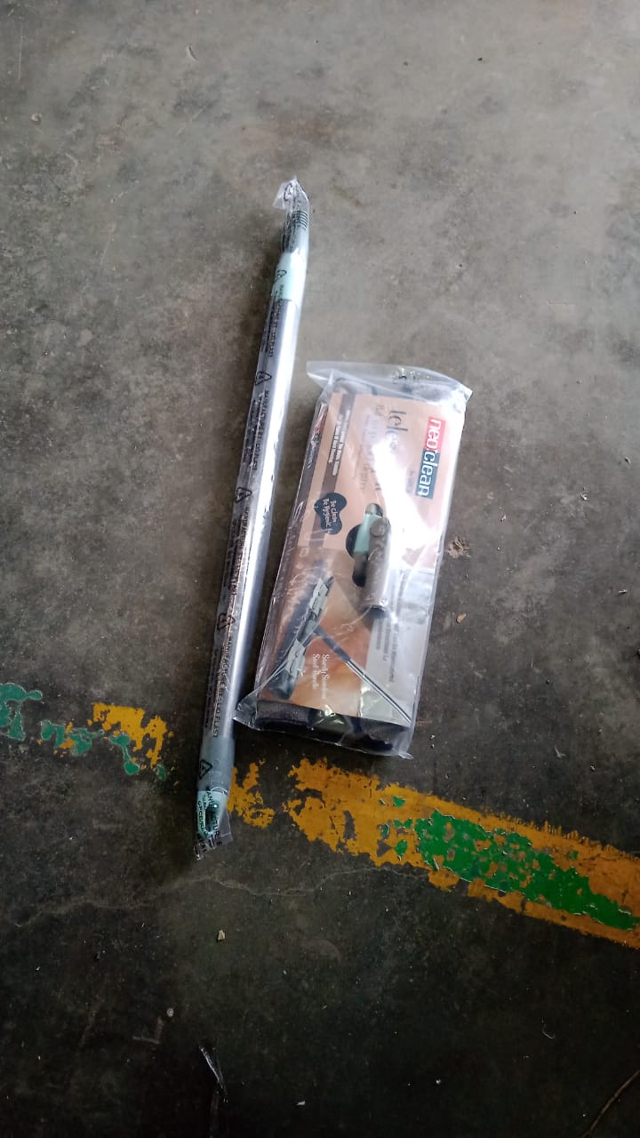 Multipurpose Wet and Dry Cleaning Microfiber Flat MOP Floor Cleaning Mop with , 360 Degree Rotating Head and Telescopic Handle Steel Rod Long Handle Dry Mops, Standard (1 Piece, Multi-Colour)