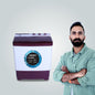 Foxsky 7.5 kg Semi-Automatic Top Load Washing Machine With Magic Filter (Aqua Wash, MAROON)