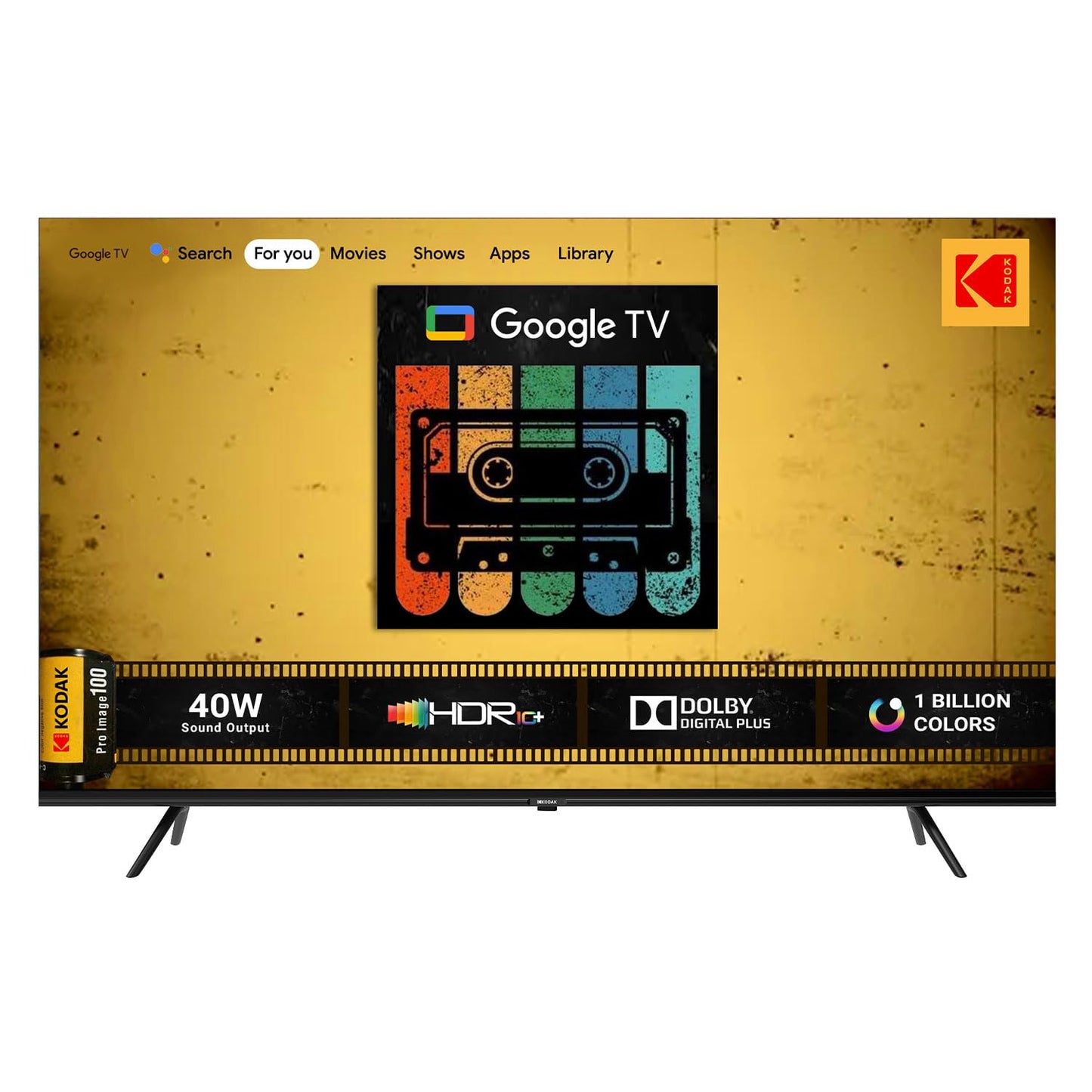KODAK 139 cm (55 inches) CAPRO Series 4K Ultra HD LED Google TV 55CAPROGT5014 (Black)