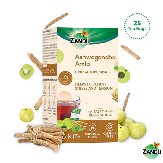 Zandu Ashwagandha Amla Tea - Calming (25 Teabags)