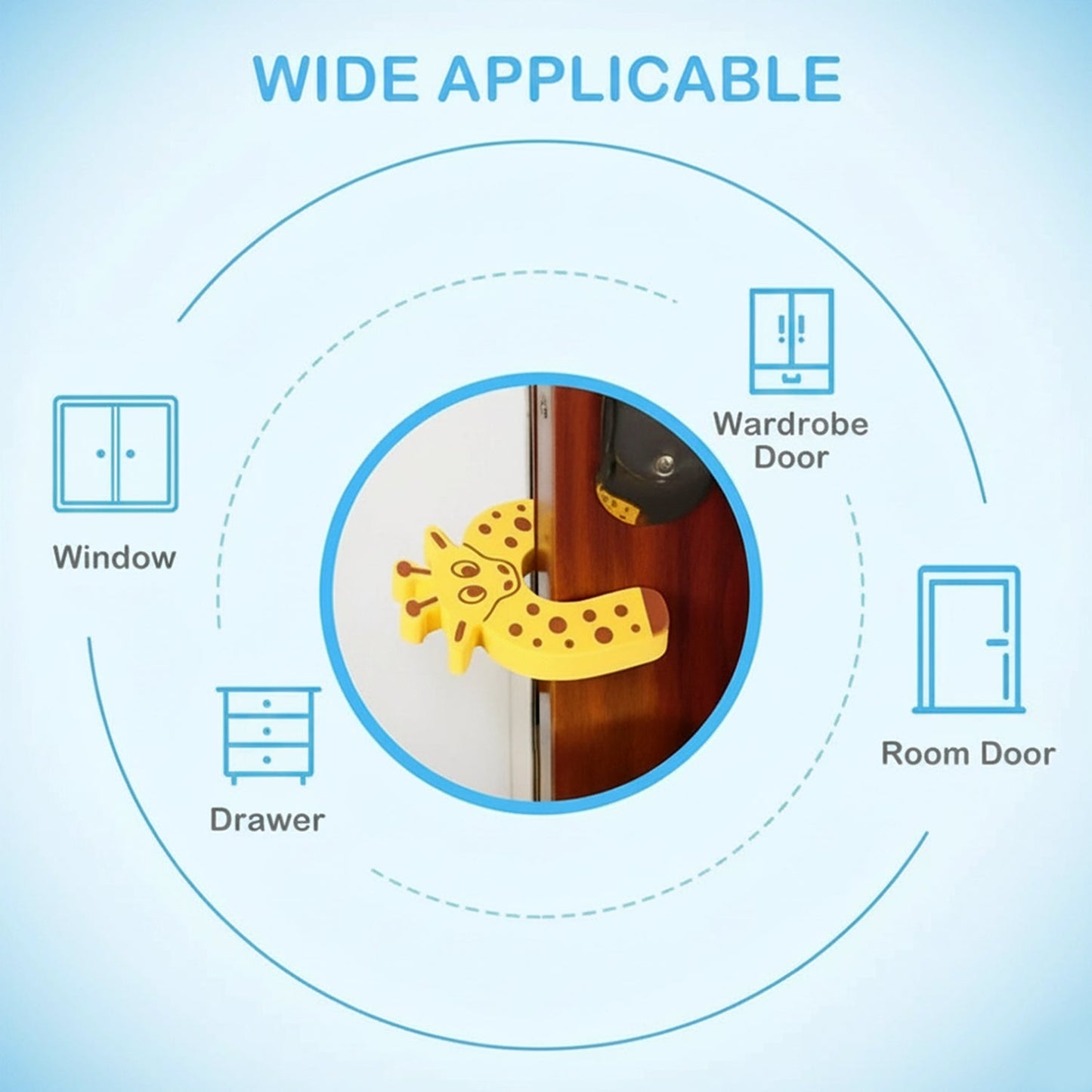 1 Pc Mix Door Stopper used in all kinds of household and official places specially, for controlling motion of doors.