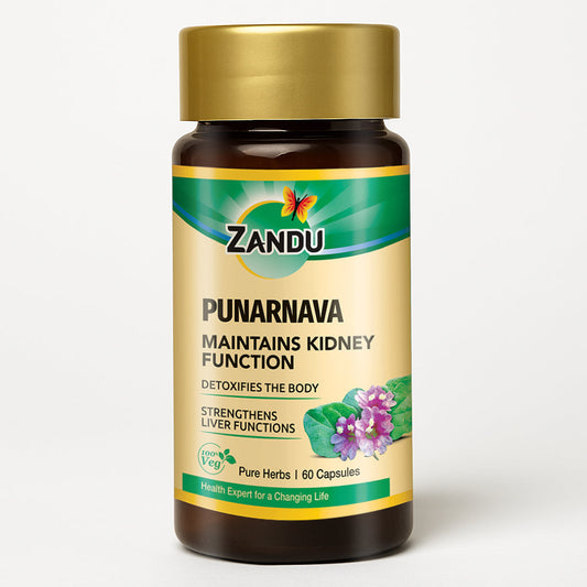 Zandu 100% Pure Punarnava Capsules – Scientifically Tested Ingredient to Improve Kidney Health