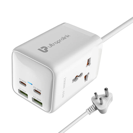 Power Qube 65 2 Socket Surge Protector with 4 USB Ports (65W) UM1165U