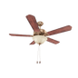 Subaris Solo Glass Shade & Wooden Finish Aluminium Blade Underli