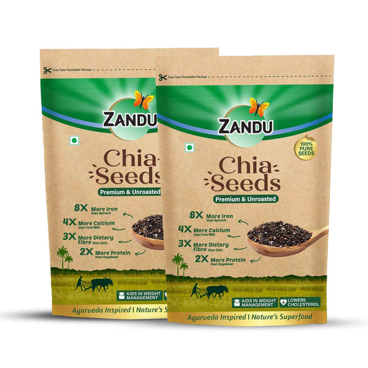 Zandu Chia Seeds – 100% Premium Seed, Natural Superfood