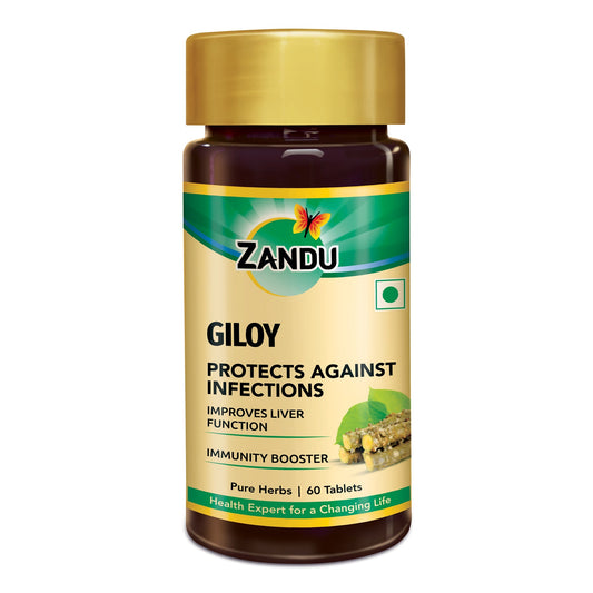 Zandu Giloy Tablets for Natural Immunity & Strength Against Infections (60 Tabs)