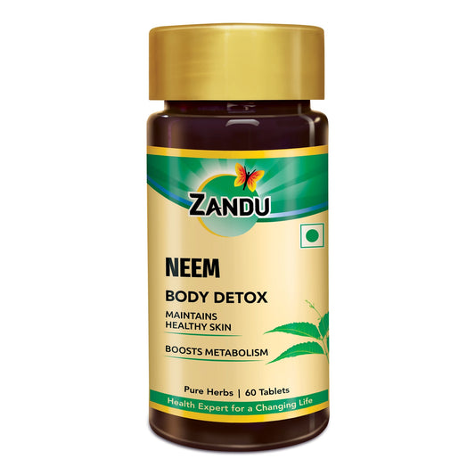 Zandu Neem Tablets | Made With 100% Pure Neem Extract (60 Tabs)