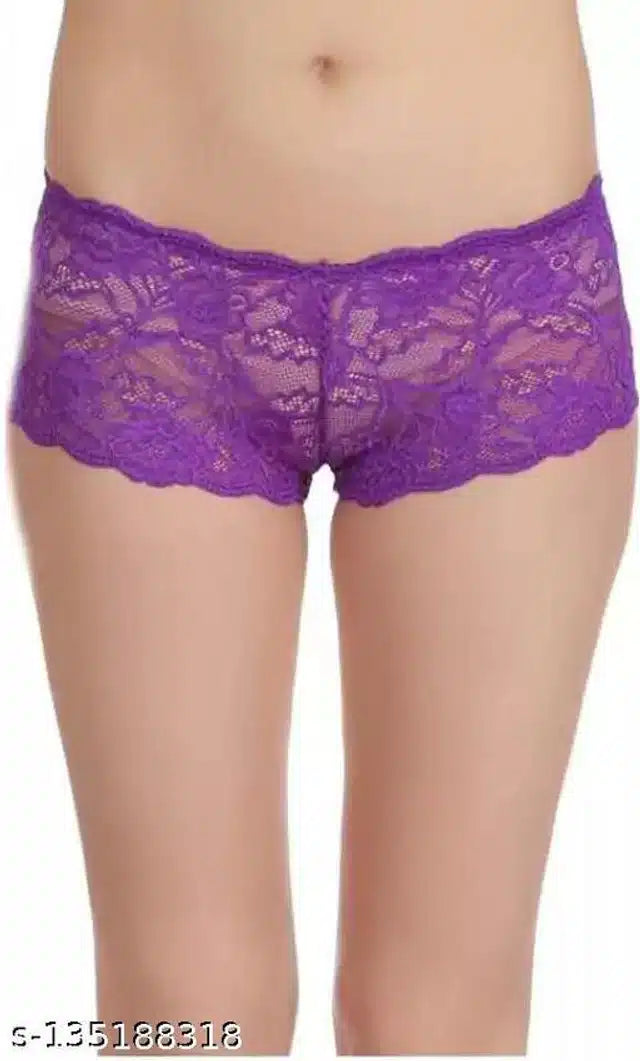 Net Briefs for Women (Purple, 4XL)