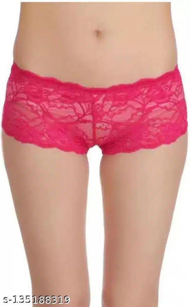 Net Briefs for Women (Pink, Free Size)