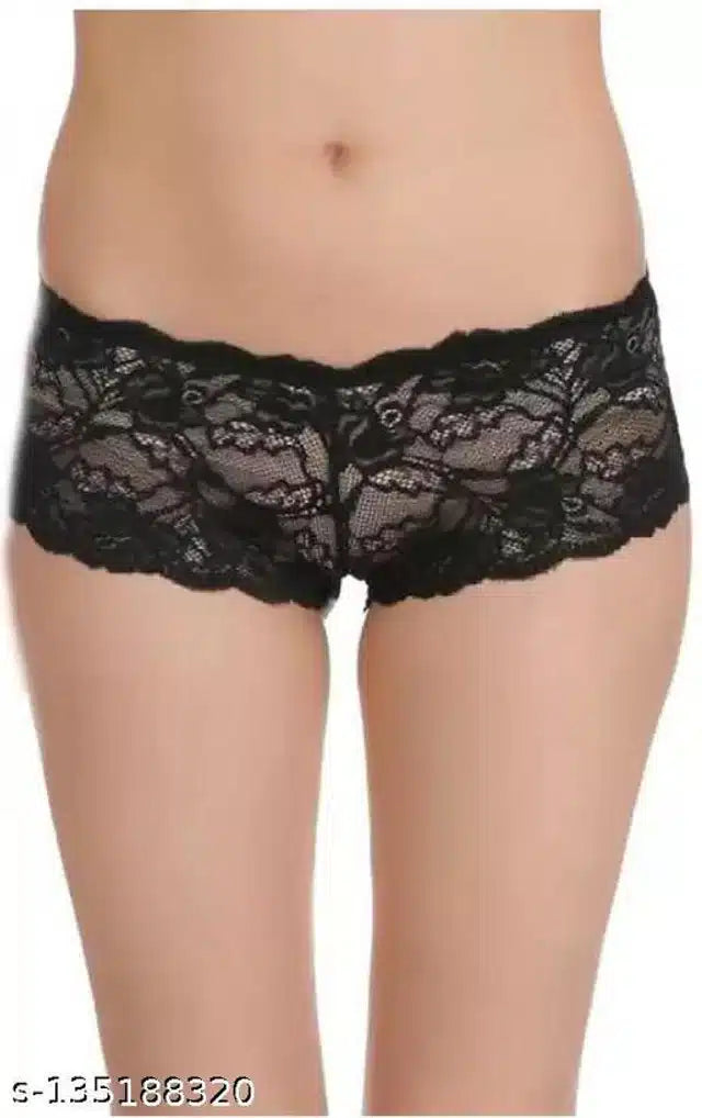 Net Briefs for Women (Black, XL)