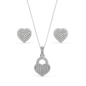 Love Lock Necklace & Mi Amor Earrings Set