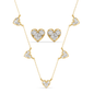 Te Amo Choker Necklace & Golden Heart Earrings Set